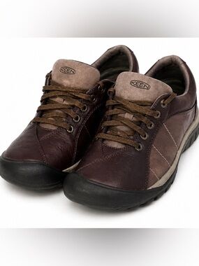 KEEN Leather Walking Shoes Brown Comfort Sneakers Women’s Size 7